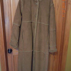Vintage Boho Hippie Western Hooded Long Coat sz L
